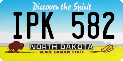 ND license plate IPK582
