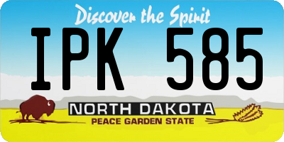 ND license plate IPK585