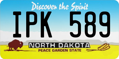 ND license plate IPK589