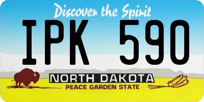 ND license plate IPK590