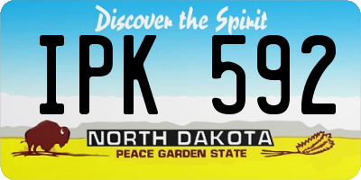 ND license plate IPK592