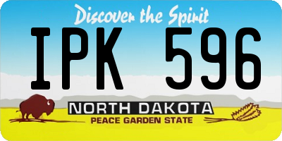 ND license plate IPK596