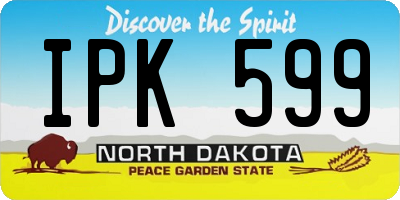 ND license plate IPK599