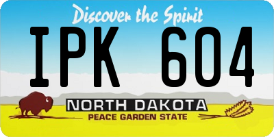 ND license plate IPK604