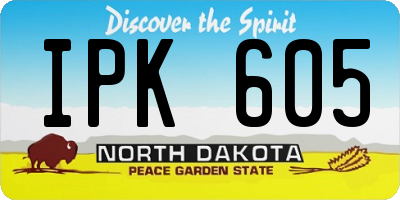 ND license plate IPK605