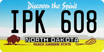 ND license plate IPK608