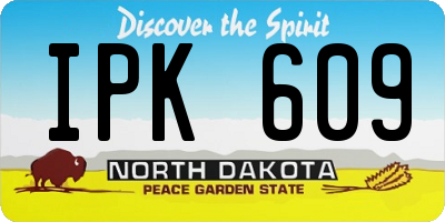 ND license plate IPK609