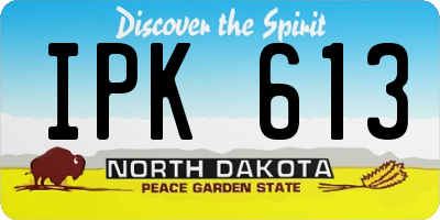 ND license plate IPK613