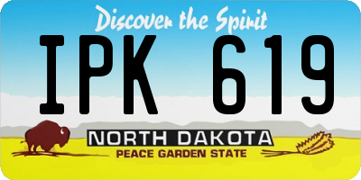 ND license plate IPK619
