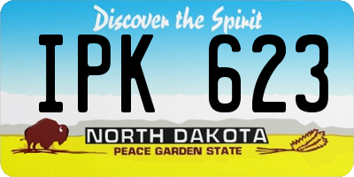 ND license plate IPK623