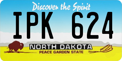 ND license plate IPK624