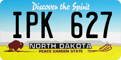 ND license plate IPK627