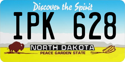 ND license plate IPK628