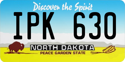 ND license plate IPK630