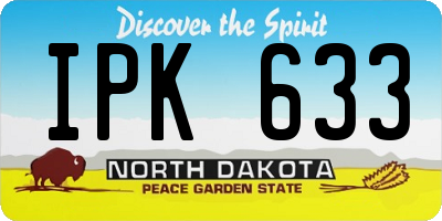 ND license plate IPK633