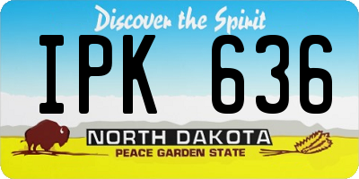 ND license plate IPK636