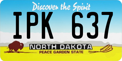 ND license plate IPK637