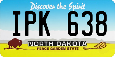 ND license plate IPK638