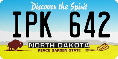 ND license plate IPK642