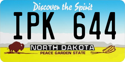 ND license plate IPK644