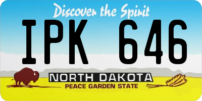 ND license plate IPK646