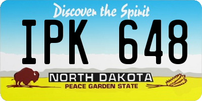 ND license plate IPK648