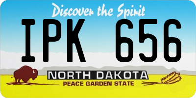 ND license plate IPK656