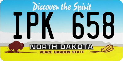 ND license plate IPK658