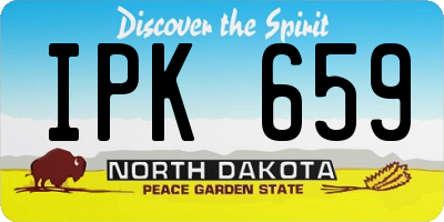 ND license plate IPK659