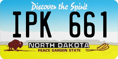 ND license plate IPK661