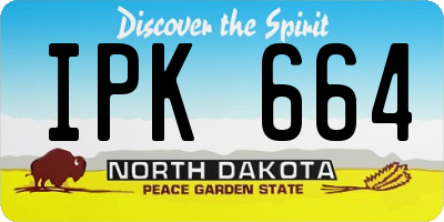 ND license plate IPK664