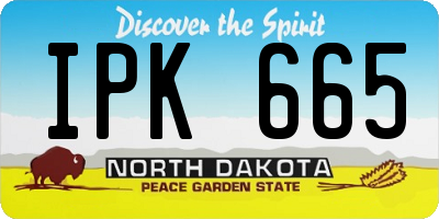 ND license plate IPK665
