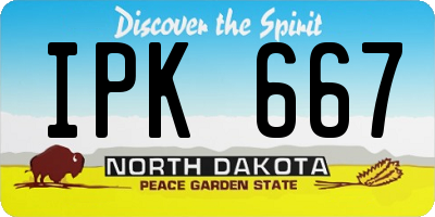 ND license plate IPK667