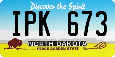 ND license plate IPK673