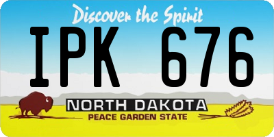 ND license plate IPK676