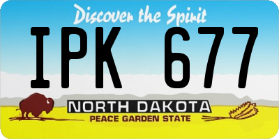 ND license plate IPK677