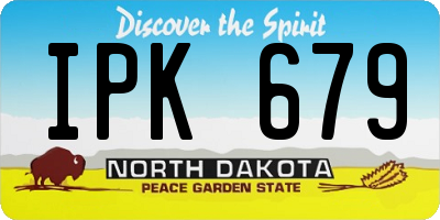 ND license plate IPK679