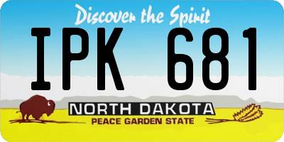 ND license plate IPK681