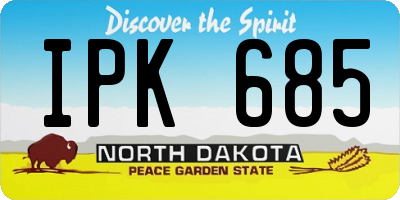 ND license plate IPK685