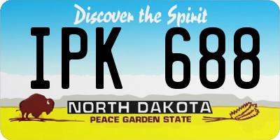 ND license plate IPK688