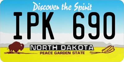 ND license plate IPK690