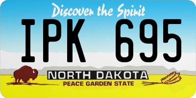ND license plate IPK695