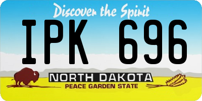 ND license plate IPK696