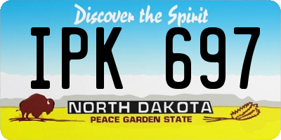 ND license plate IPK697