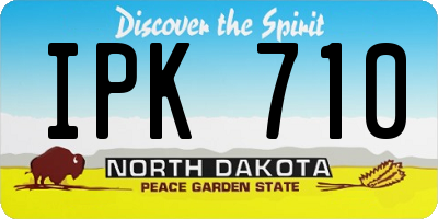 ND license plate IPK710