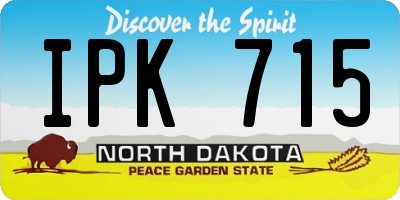 ND license plate IPK715