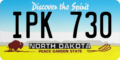 ND license plate IPK730