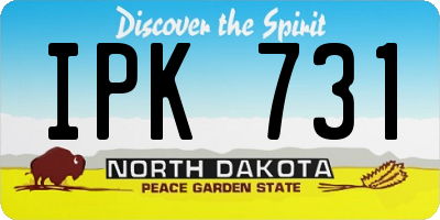 ND license plate IPK731