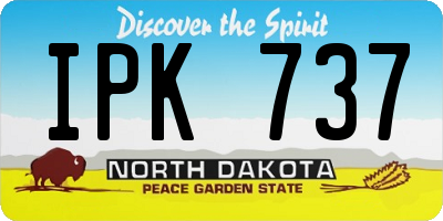 ND license plate IPK737