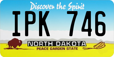 ND license plate IPK746